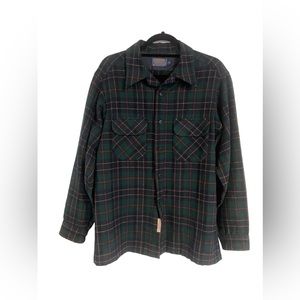 Vintage 80s Pendleton USA made check 100% virgin wool check shirt Sz:L